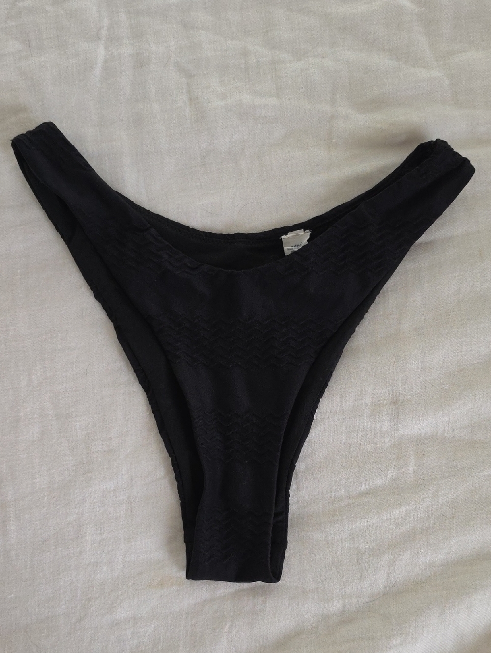 aerie Black High-Cut Bikini Bottom